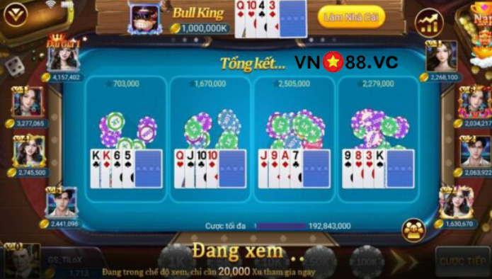 Luật chơi bài Super Bull VN88